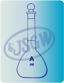 Volumetric flask class A with certification, PE stopper